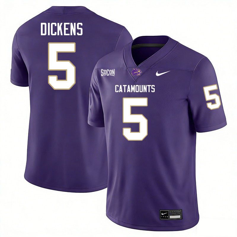 Western Carolina Catamounts #5 Taron Dickens College Football Jerseys,Uniforms-Purple